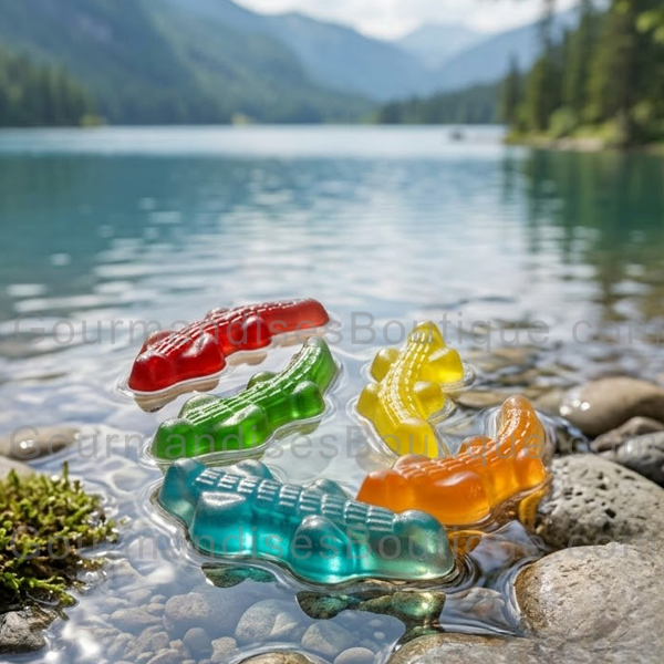 Le Bonbon Croco Lisse Fruité D'Haribo est un classique de notre enfance (nostalgie) - Gourmandise/friandise rétro.
