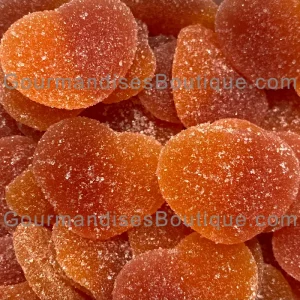 Bonbon halal coeur pêche - Excellent et agréable en bouche - Vente en vrac pas cher (marque Jake).