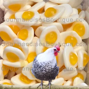 Œuf au plat Harribo bonbon - Très bonne sucrerie agréable à mâcher/manger.