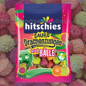 Hitschies Bonbon Boule De Dragon - Sucrerie Acide et croquante.