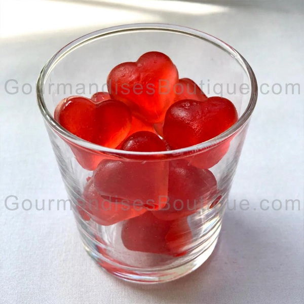 Bonbon sans sucre Joli Petit Coeur Cerise - Gourmandise pour les personnes qui ne peuvent pas manger du sucre.