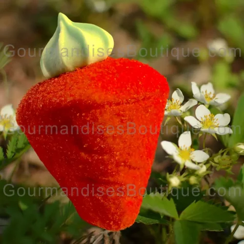 Bonbon Fragola forme/goût fraise - Guimauve/ géante/XXL.