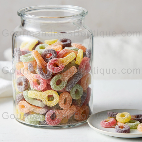 Tétine/clé assortie acide/acidulée - Bonbon multifruit (fruité).
