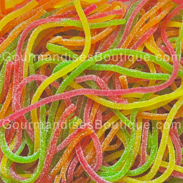 Spaghetti/Lasso (Lacet) Multifruit Acidulé - Bonbon citrique fruité Haribo (acide).