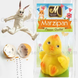 Pâques massepain sans gluten/lactose - Poussin première qualité/excellent "marzipan premium".