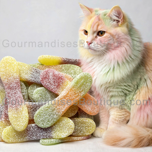 Fruitée et acidulée un bonbon Langue De Chat délicieux - Langue Citrique Saveurs Fruits