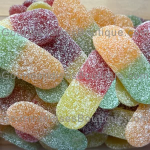 Langue De Chaton Goût Fruit - Bonbon Acidulé/Citrique Surffizz Lutti sans lactose/gluten.
