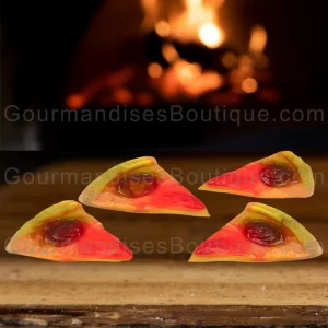 Bonbon Tranche De Pizza lisse goût fruité - Sucrerie délicieusement fruitée (marque Damel).