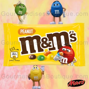 M&M's Peanut Cacahuète enrobée de chocolat au lait - Célèbre article de la marque Mars.
