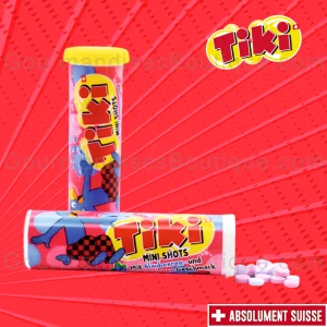 Tiki bonbon suisse goût myrtille et pasthèque (acide) - Délicieuse confiserie fruitée acidulée/citrique.
