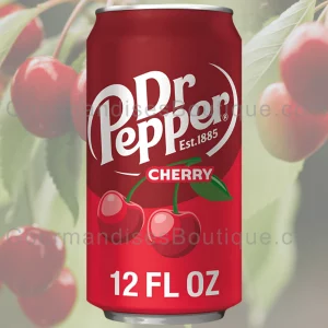 Dr Pepper Cherry USA import (excellente boisson) - Soda à la cerise importée des États-Unis/d'Amérique.