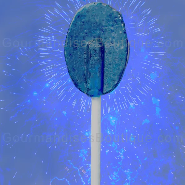 Sucette Bleue Fruitée Holland Foodz - Sucrerie/bonbon tâche langue.