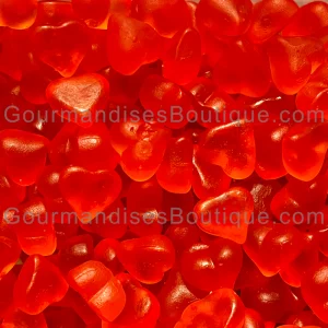 Bonbon Joli petit coeur/cœur délicieusement fruité - Confiserie goût cerise lisse (marque Yummi Yummi).
