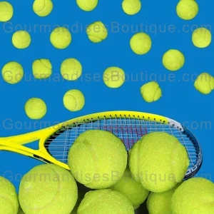 Chewing-Gum Mega Balle De Tenis - Bubble Gum acidulé Citron Melon.