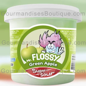 Barbe À Papa Pomme excellente (délicieuse) - Mr Flossy Green Apple, comme dans les fêtes foraines.