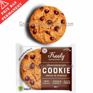 Délicieux cookie aux pépites de chocolat (65 grammes) - Biscuit artisanal bio/qualité fait à Genève/Suisse) - Chocolat, sans lactose, sans gluten, végan, bio.