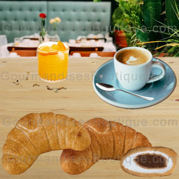 Croissant Chamallow Fourré Au Chocolat (marque Bulgari) - Délicieuse gourmandises. bonbon moilleux.