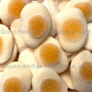 Bonbon Oeuf AU Plat Sucré Acidulé Jake - Confiserie moelleuse/agréable fruitée.