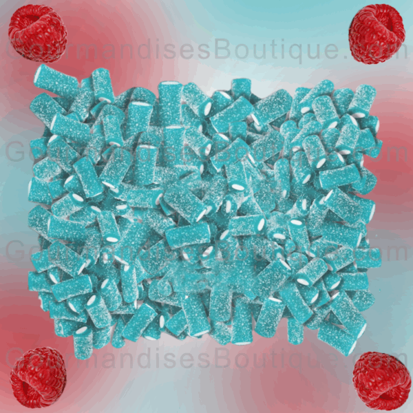 Bonbon Câble Jumbo Framboise Acidulé/Citrique - Confiserie Mini Sucrée Bleue Acide (marque Bebeto).