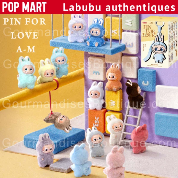 Labubu Pin For Love The Monster - Pop mart A-M vraie figurine fiable.