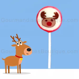 Sucette Reine Rodolph De Noël Artisanale Fruitée Lisse - Gourmandise fait main.