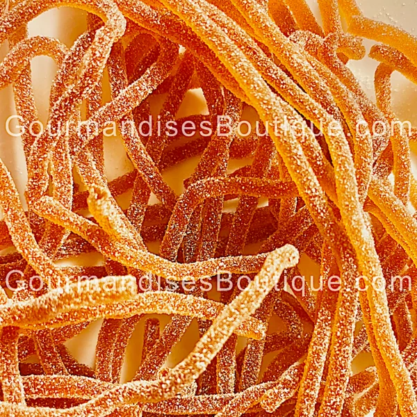 Bonbon Spaghetti Cola délicieux Sucré/Acidulé (citrique) friandise - Confiserie acide très bonne d'Haribo.