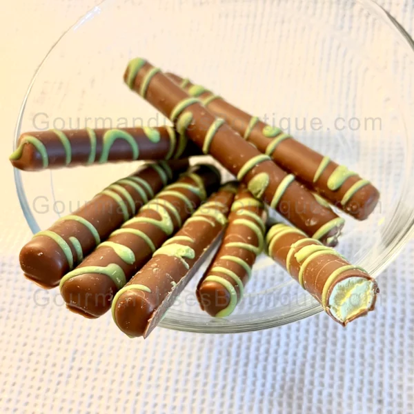 Barre Guimauve Dubai Style (Fini) - Chocolat au lait et saveur pistache.