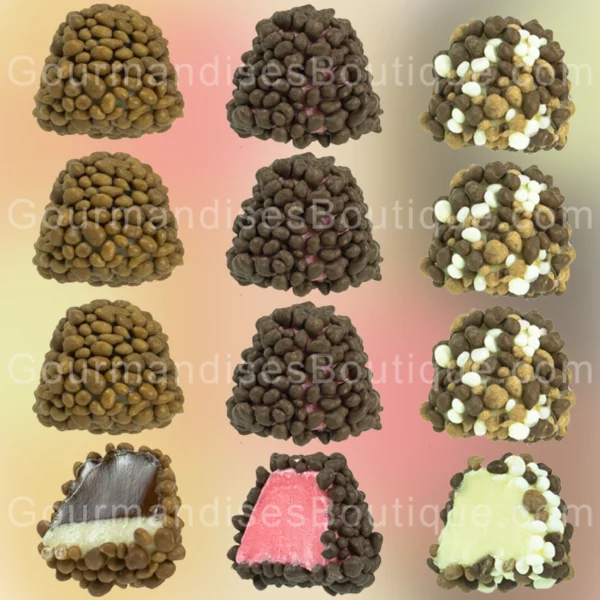 Burmar Bonbon Astéroïde Au 3 Chocolats - Friandise délicieuse saveurs chocolatées.