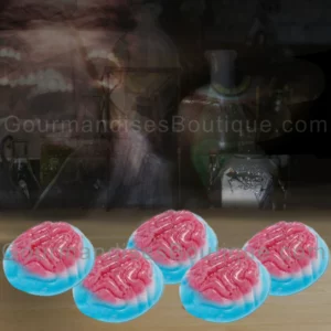 Bonbon Cerveau délicieusement fourré - Confiserie lisse fraise.