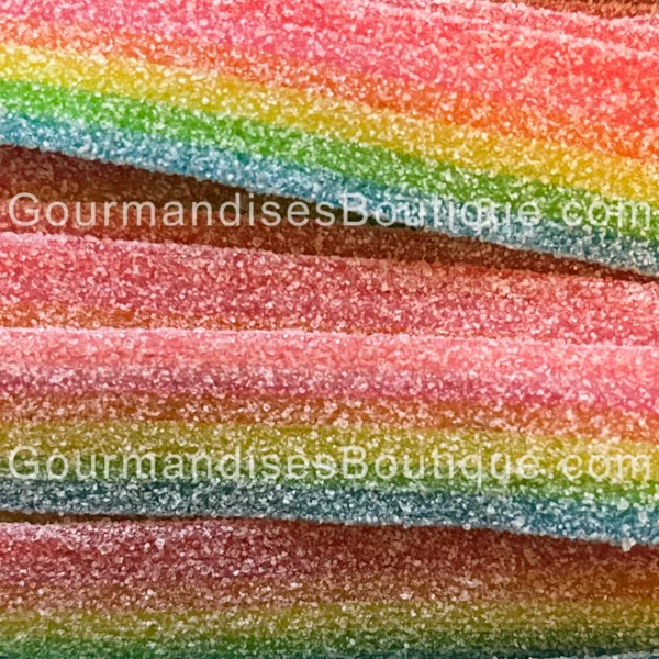 Bonbon Lasagne/Bandos Multifruit Sans Gluten (sans lactose) - Confiserie de la marque Fini (nostalgie de notre enfance).