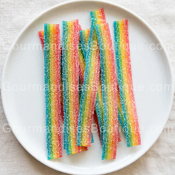 Bonbon Lasagne/Bandos Multifruit Sans Gluten (sans lactose) - Confiserie de la marque Fini (nostalgie de notre enfance).