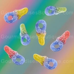 Téténe bonbion Frizia dur et acidulé saveur multifruit - Délicieuse confiserie fruitée.