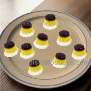Flan (délicieux) vanille et crème - Bonbon lisse goût succulent.