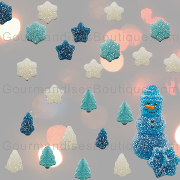 Bonbons D'Hiver Haribo - Confiserie pour les fêtes acidulé/citrique avec une bonne saveur de fruits (fruitée).