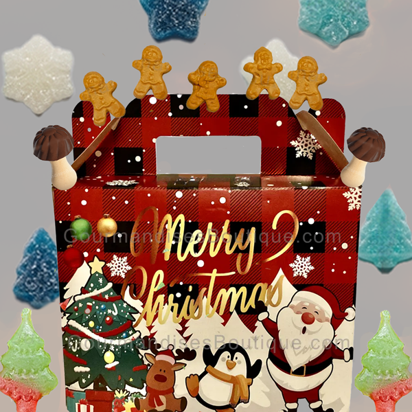 Bon de Noël avec bonbons délicieux - Biscuit Champignon au Chocolat au lait - Idéal pour faire un cadeau.