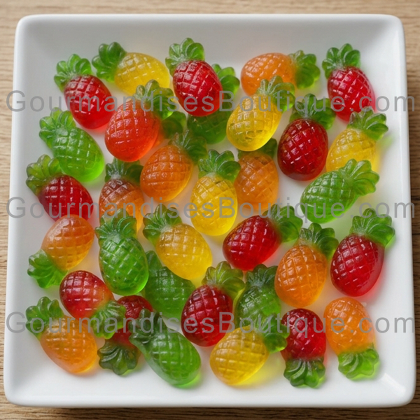 Délicieux bonbon saveur ananas - Confiserie lisse à déguster.