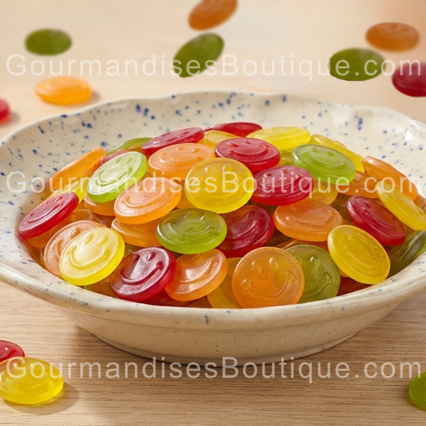 Bonbon lisse saveur fruitée - Smilie délicieux.
