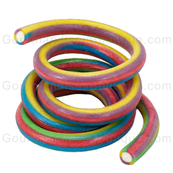 Câble Multifruit Jumbo Maxi Lisse de 60 cm - Délicieuse gourmandise fourrée fruitée géante.