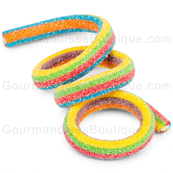 Câble Multifruit Acidulé de 60 cm - Délicieuse gourmandise fourrée fruitée.