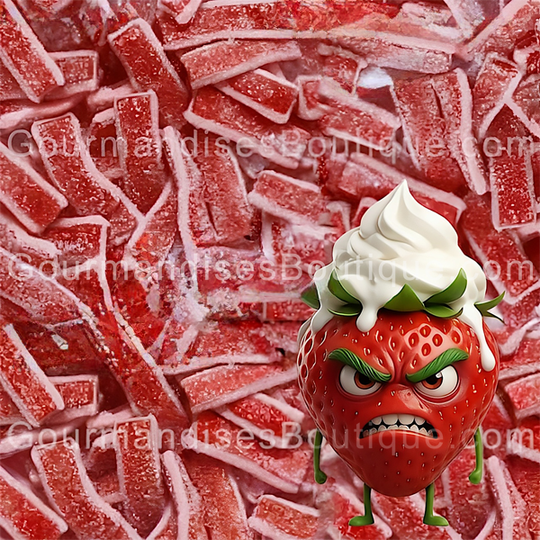 Bonbon Chipie Fraise Crème Acidulé - Confiserie délicieuse.
