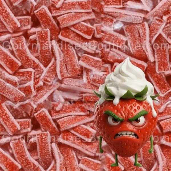 Bonbon (Confiserie) Chipie Fraise Crème Acidulé - Confiserie délicieuse citrique/acide.