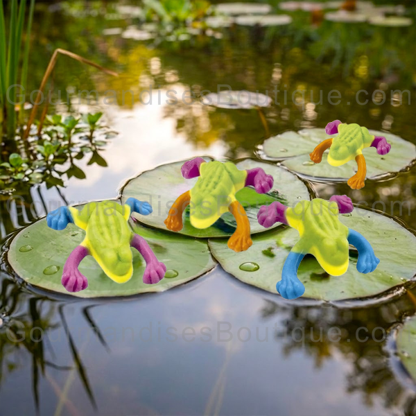 Bonbon Grenouille Tropicale Foulée - Confiserie lisse délicieuse.