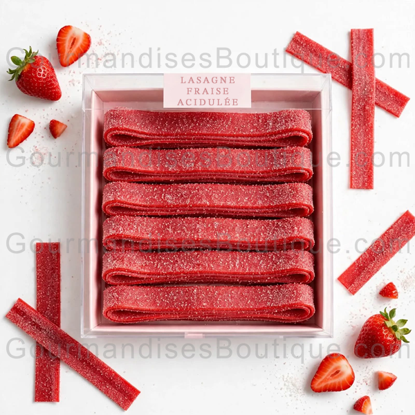 Bonbon Acidulé Framboise Lasagne - Bandos excellent comme à l'époque de notre enfance (nostalgie quand tu nous tiens)