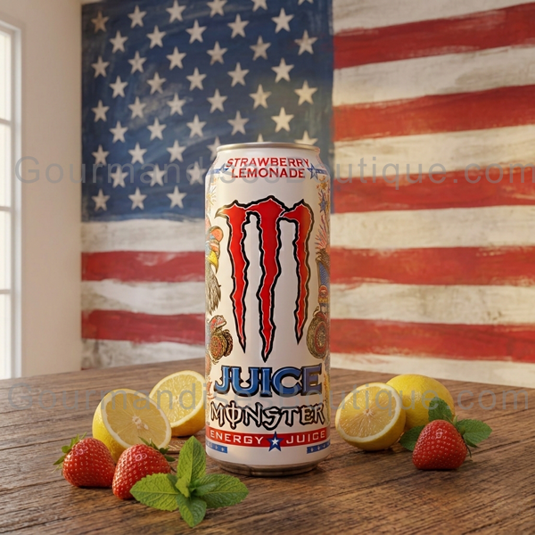 Monster Energy Juice Fraise Limonade - Boisson importée des USA.