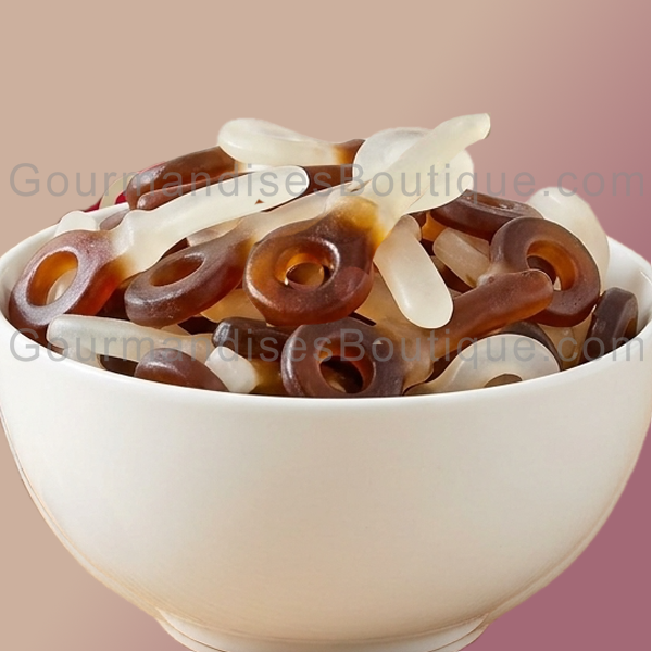 Bonbon lisse saveur cola délicieux - Tétine XL clé/clef.